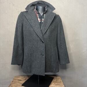 Vintage JG Hook Boiled Wool Plaid Coat Women’s L Heritage Workwear